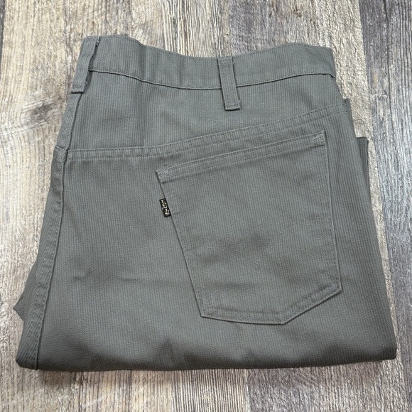 Levi's Other - Vintage Levi's Sta-Prest Micro Corduroy Pants Mens 40x27 Gray Talon Zip USA 80s